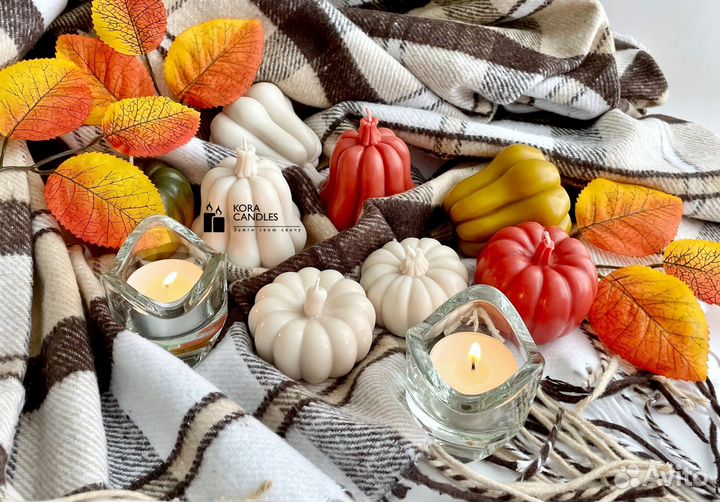 Свечи Тыквы из натурального пчелиного воска