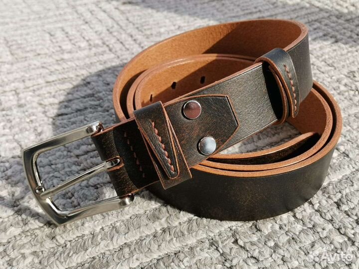 Кожаный ремень ручной работы