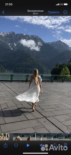 Белое платье длинное