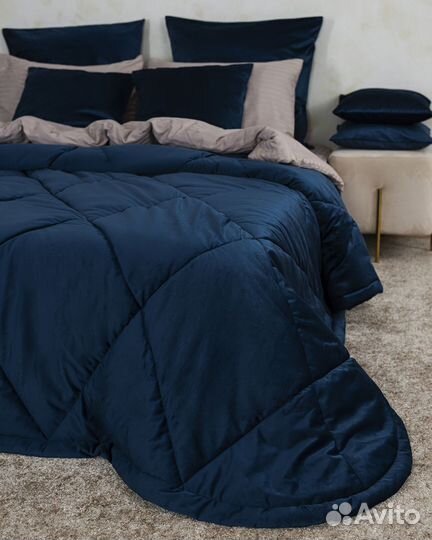 Покрывало бархат Беллиссимо синяя ночь