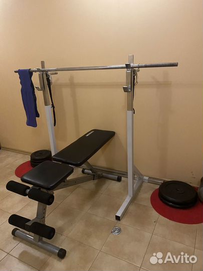 Стойка для штанги + скамья для жима