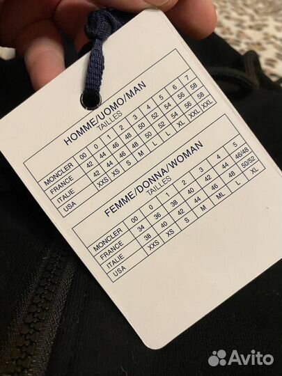 Зип худи Moncler черная