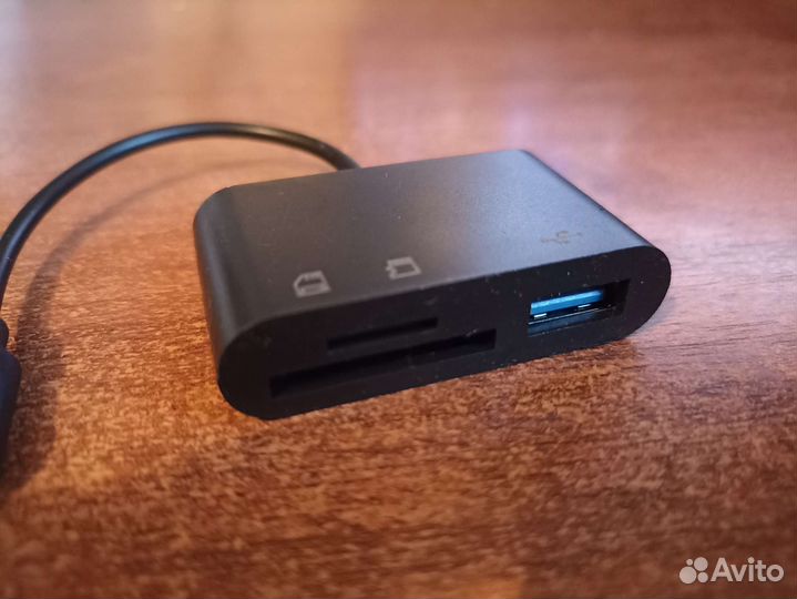 Адаптер Type-C TF CF SD для чтения карт памяти