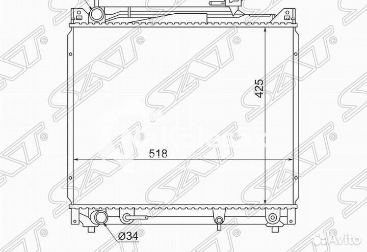 Радиатор suzuki escudo/grand vitara J20A/H20A/H25A 94-04 подход. на рядный