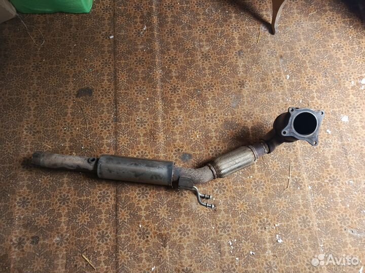 Пайп с пламягасителем на Шкода Октавия а5 1.8 TSI