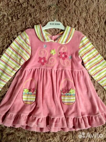 Велюровое платье для девочки