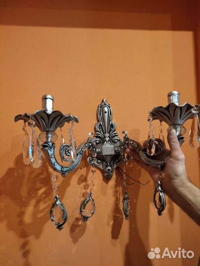 Бра с хрустальными подвесами