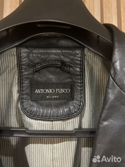 Кожаный мужской пиджак