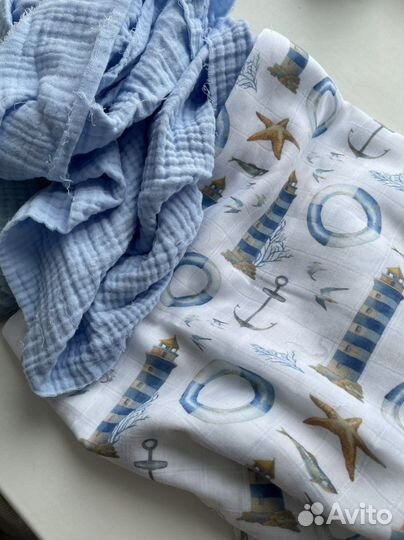 Муслиновый плед 6 ти слойный 90*90 см