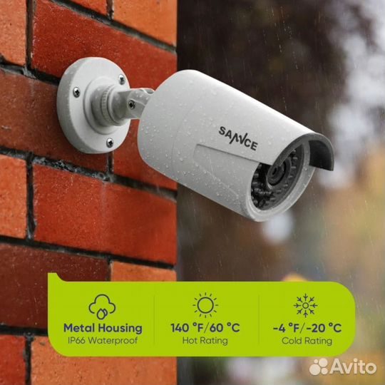 Комплект видеонаблюдения sannce poe 3mp +1tb hdd