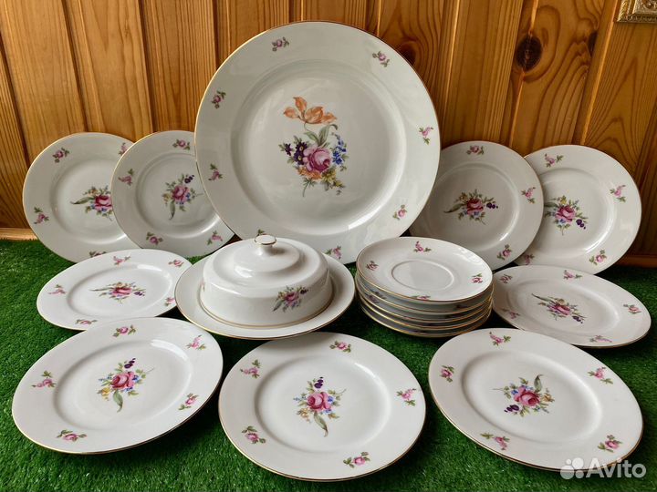 Сервиз Богемия Чехия Мейсенский букет предметы