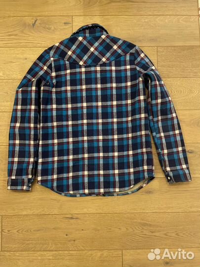 Утепленная рубашка в клетку 42-44