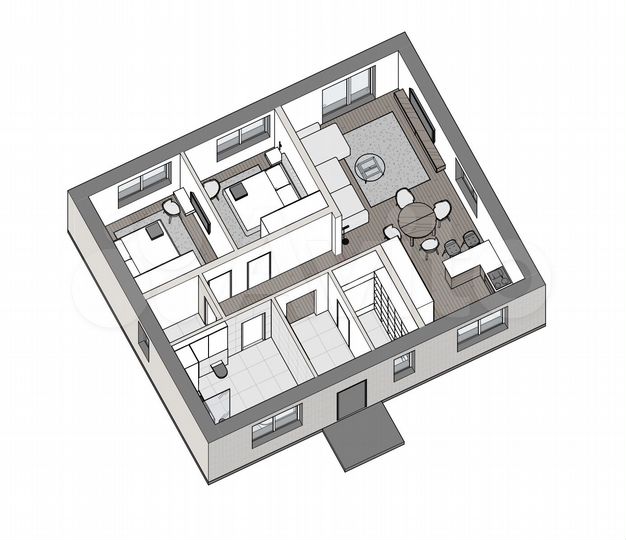 Дом 90 м² на участке 6 сот.