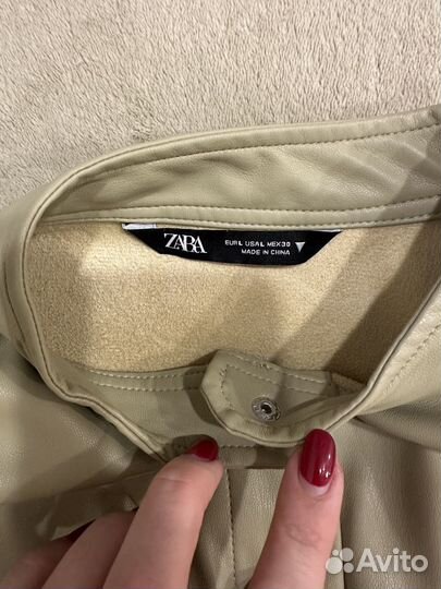 Платье zara из искусственной кожи