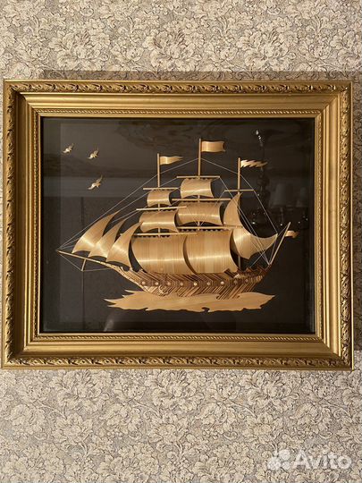 Картина - Корабль из соломы