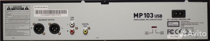 CD DJ Проигрыватель numark MP103 USB