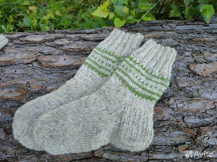 Шерстяные носки ручная работа