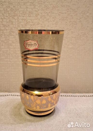 Кувшин и шесть стаканов Богемия. Чехословакия