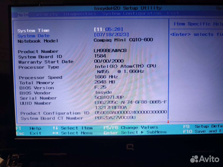 Нетбук Hp mini CQ10-710er