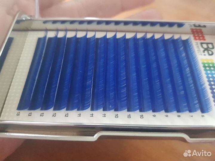 Ресницы для наращивания синие микс