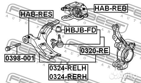 Habres Сайлентблок передний переднего рычага