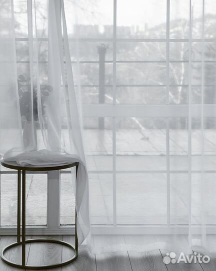 Тюль Вуаль белый