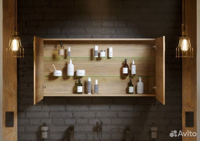 Зеркало-шкаф Aqwella Mobi 100 дуб балтийский