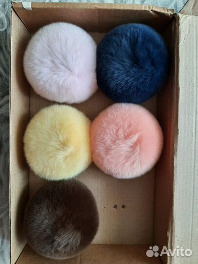 Помпоны натуральные кролик рекс