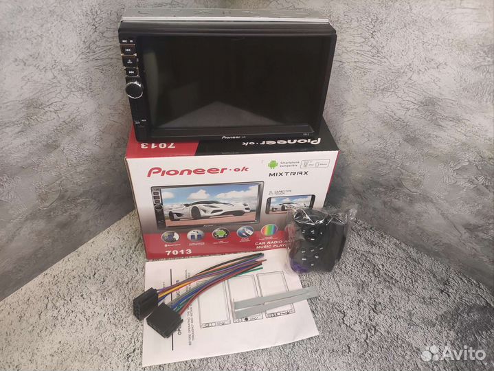 Магнитола 2 din pioneer + пульт на руль