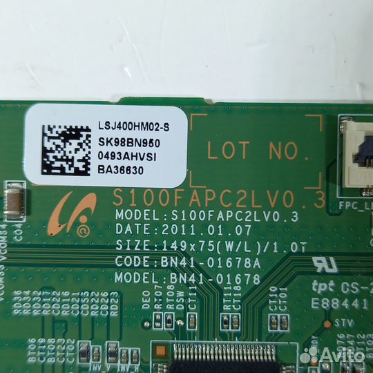 S100fapc2LV0.3 BN41-01678A samsung UE40D5520RW
