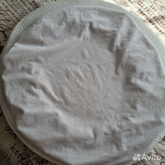 Круглый матрас на круглую кроватку +Наматрасник +3