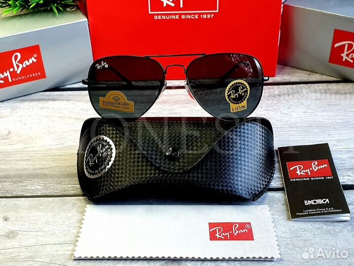 Солнцезащитные очки Ray Ban Аviator стекло новые