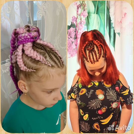 Плетение кос, косы с канекалоном, причёски из кос