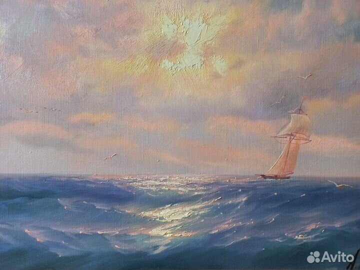 Картина корабль в море