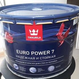 Краска моющаяся Tikkurila Euro Power 7 белая ведро