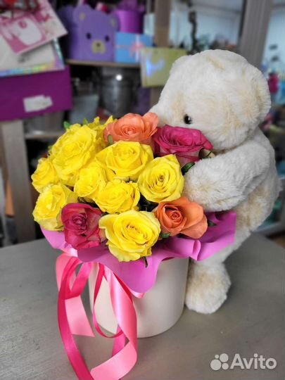 Розы Цветы Игрушки Подарки