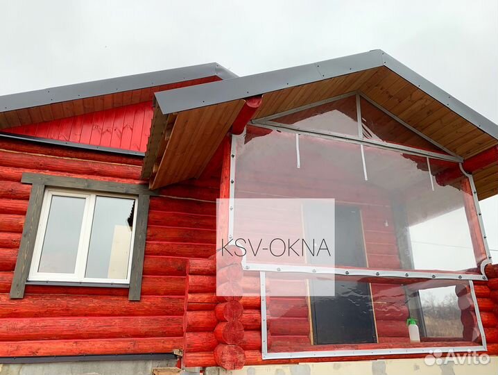 Мягкие окна на сруб