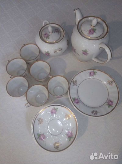 Кофейный набор тонкий фарфор Вербилки