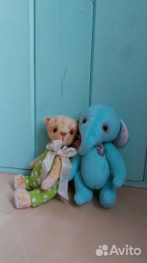 Мягкие игрушки Тедди Мишка и Слон