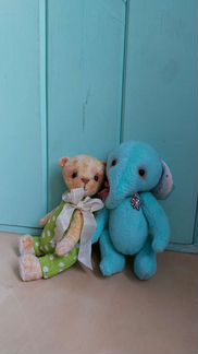 Мягкие игрушки Тедди Мишка и Слон