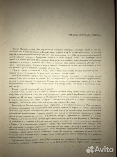 Я.Гашек Похождения бравого солдата Швейка во время