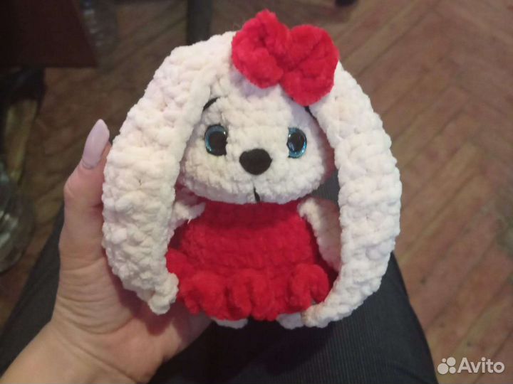 Вязаные зайки, вязаная игрушка