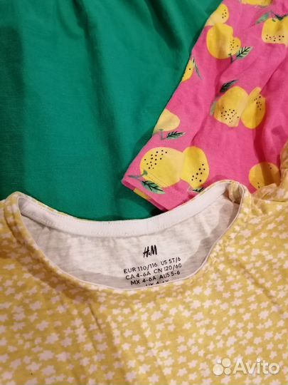 Платья H&M на девочку 4-5 лет