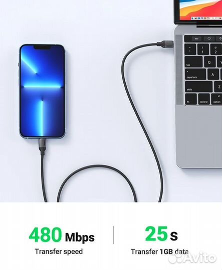 Силиконовый кабель для айфона - Ugreen