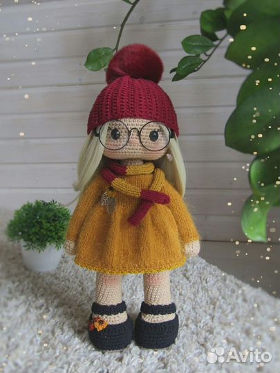 Кукла игрушка вязаная. Ручная работа