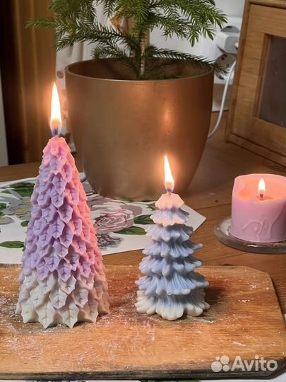 Свечи ручной работы новогодние