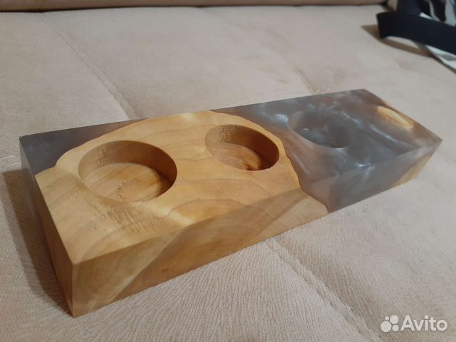 Подсвечник смола дерево