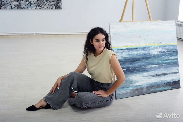 Картина маслом море 80х100