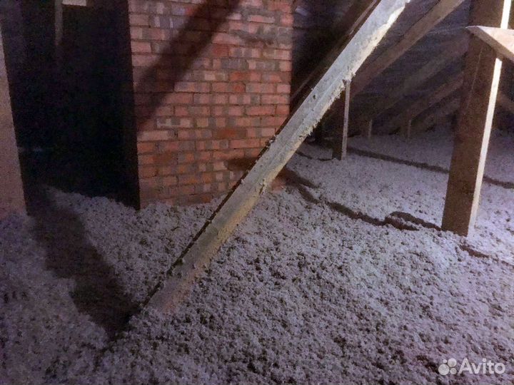 Утепление эковатой