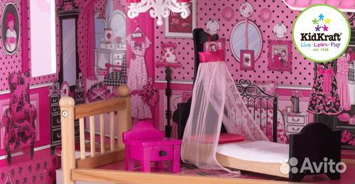 Кукольный домик с мебелью для Барби Kidkraft Амели